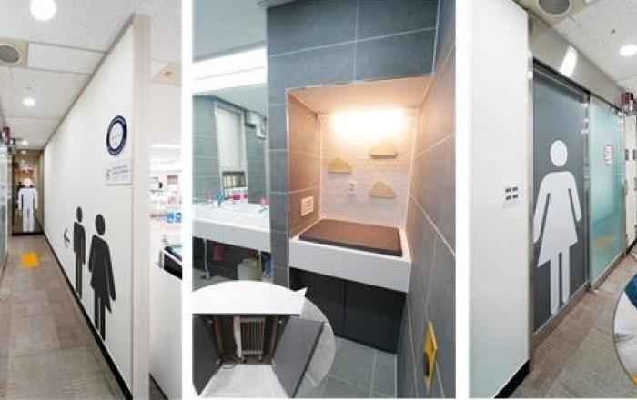 감염걱정X 발로 여는 문, 남자화장실 기저귀교환대…서울시 공중화장실에 '유니버설디자인'