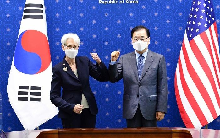 정의용 장관, 웬디 셔먼 미국 국무부 부장관 접견