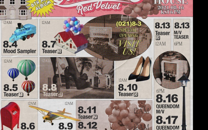 ‘8월 16일 컴백’ 레드벨벳, 새 미니앨범 ‘Queendom’ 스케줄 포스터 공개 화제!