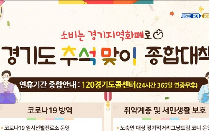 경기도, 추석 명절 종합대책 추진…방역·민생분야에 집중