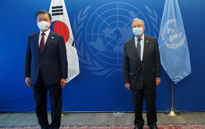 “유엔, 한반도 평화 지속 협조·성원해달라”