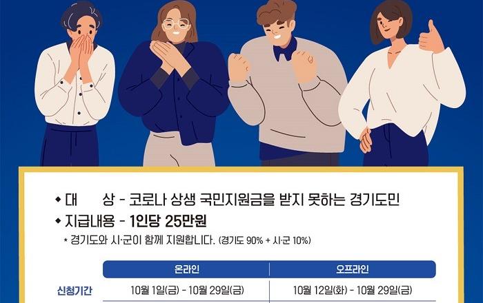 10월 1일부터 경기도 3차 재난기본소득 온라인 신청 시작