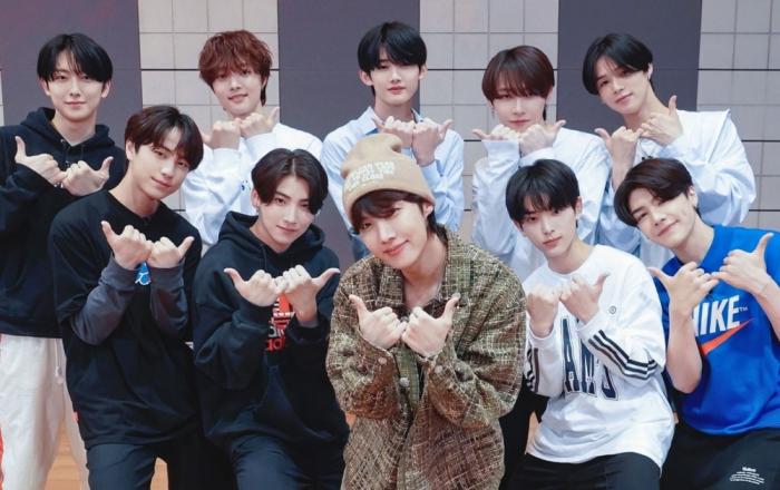 ‘하이브 선후배’ 끈끈함 빛났다! 방탄소년단 제이홉, &TEAM 특급 만남!