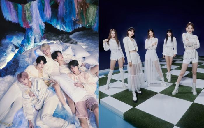 투모로우바이투게더∙르세라핌, 日 오리콘 차트 휩쓴 하이브 4세대