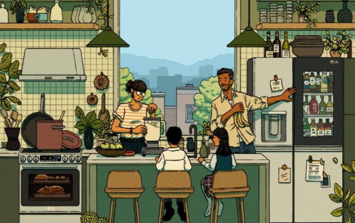 LG전자 프리미엄 가전, 일러스트 작품 속에 들어가다