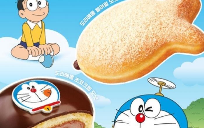 SPC 던킨, 인기 애니메이션 캐릭터 '도라에몽' 활용한 도넛과 쿠션 선봬