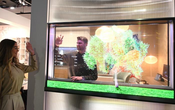 LG전자, 세계 최초 무선 투명 올레드 TV 공개