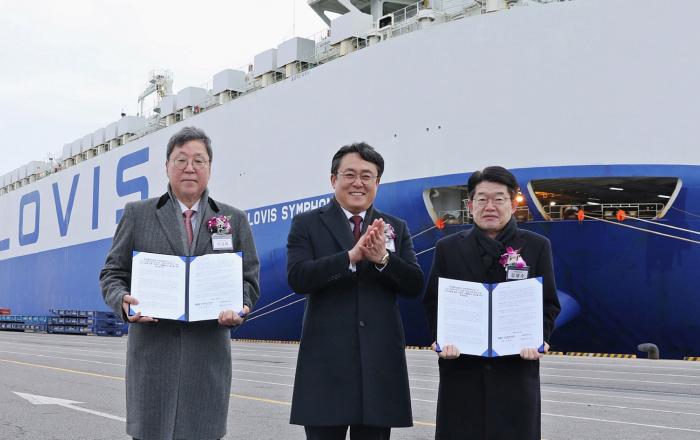 현대글로비스, 한국해양진흥공사와 초대형 자동차운반선 도입 위해 협력