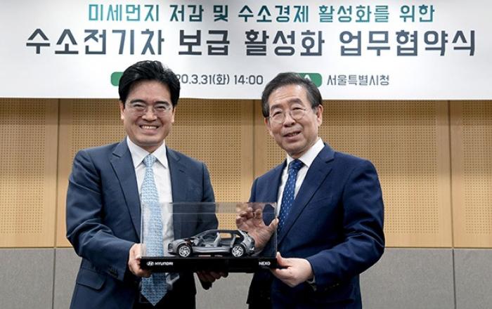 현대자동차-서울시 MOU체결 수소경제 활성화 전략적 협력 강화