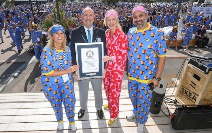이케아, 역대 최대 규모 파자마 모임으로 기네스 세계 기록 등재