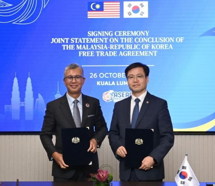 한국, 아세안 3위 교역국 말레이시아와 FTA 체결…27번째 FTA