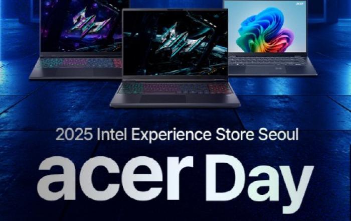 에이서 ‘인텔 익스피리언스 스토어 서울’서 프레데터·스위프트 AI 노트북 체험존 운영