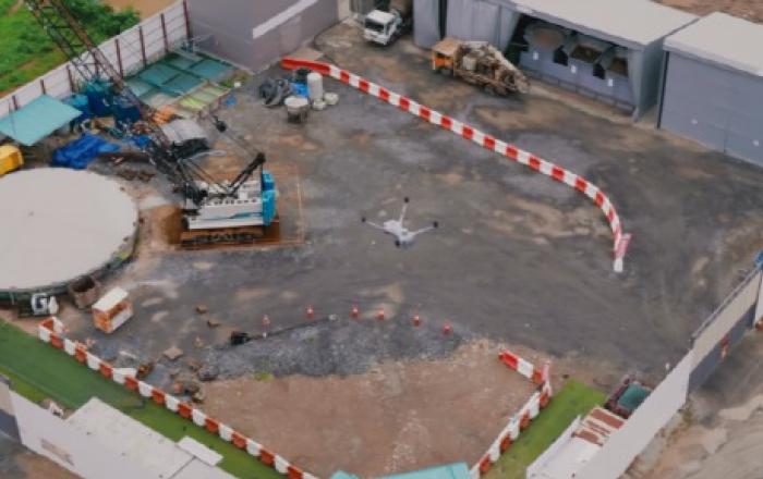 엔젤스윙-현대건설, 최대 규모 도로공사 드론 관제… CCTV 사각지대까지 잡았다