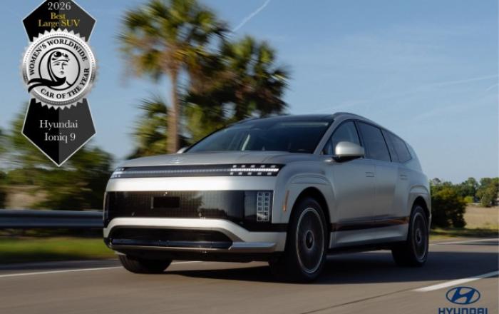 현대차 아이오닉 9, 2026 세계 여성 올해의 차 ‘최고의 대형 SUV’ 부문 수상