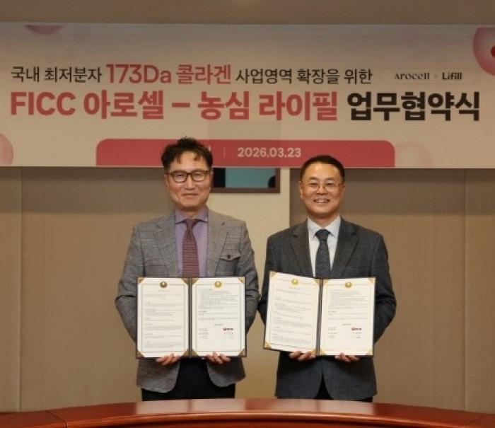 농심, 아로셀과 MOU 체결… 173달톤 콜라겐 화장품 시장 진출