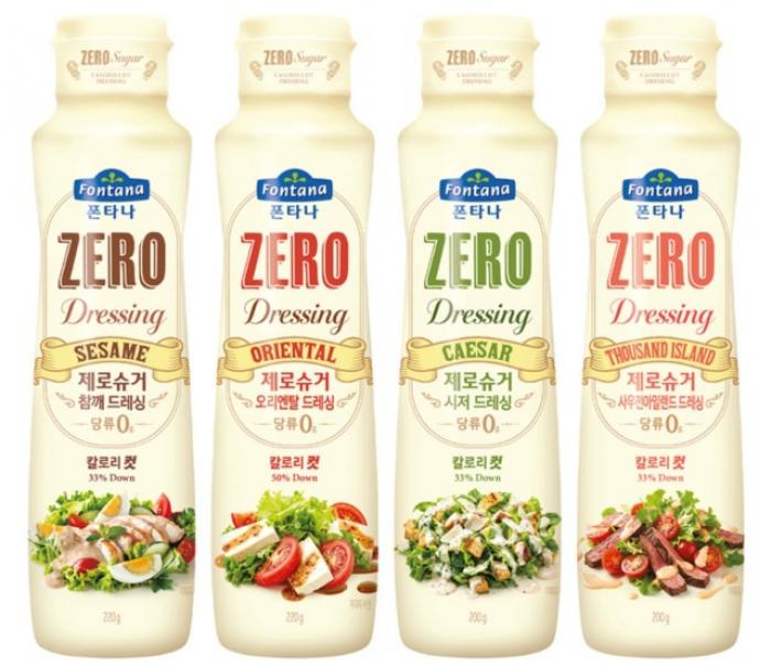 폰타나 ‘제로슈거 드레싱’ 4종 출시