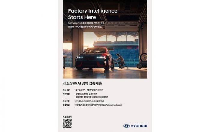 현대차, 제조 SW·AI 경력직 집중 채용... 미래 신사업 가속화