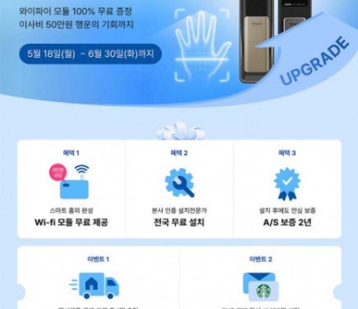 솔리티 ‘정맥 인식’ 도어락 시장 선점 가속화… 자사몰 단독 이벤트 실시