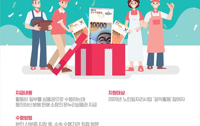 복지부, 내달 8일부터 노인일자리 상품권 지급