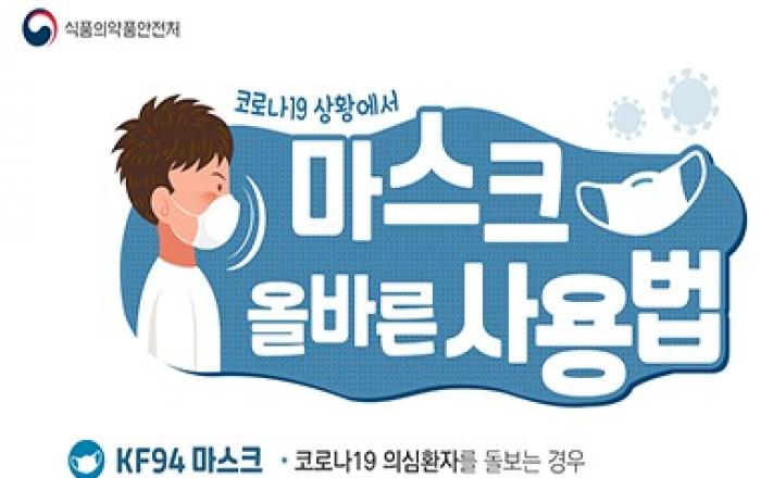 식약처, 올바른 마스크 사용법 안내… 비말 등 차단하려면 의약외품 확인해야