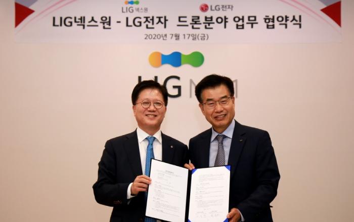 LG전자-LIG넥스원, 軍用 드론 모터 개발 손잡았다