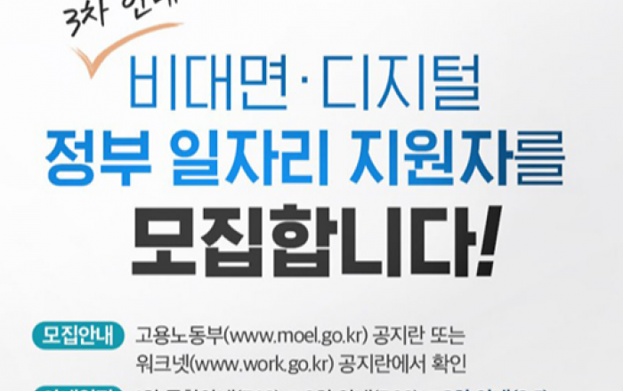 하반기 비대면·디지털 정부일자리 6만8000명 모집
