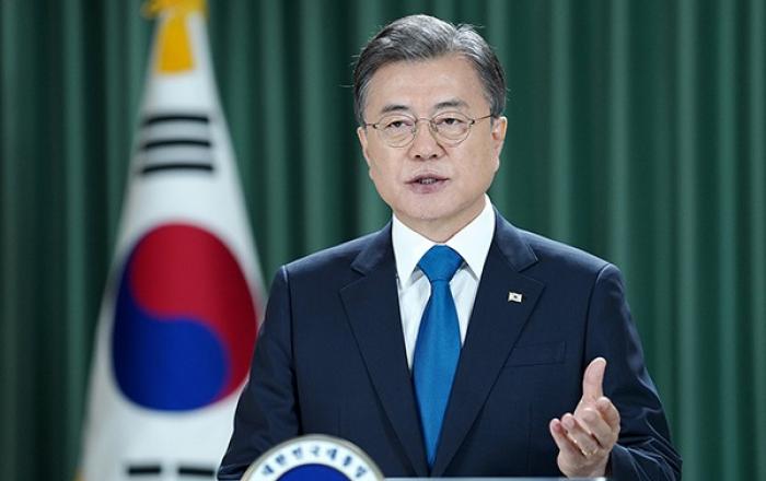 문재인 대통령 “한반도 종전선언, 비핵화·항구적 평화 보장”