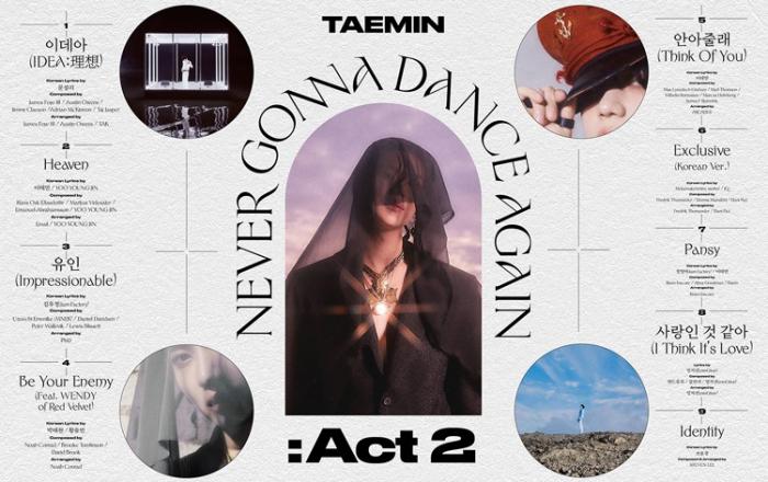 태민, 정규 3집 ‘Act 2’ 트랙리스트 포스터 공개 화제! 